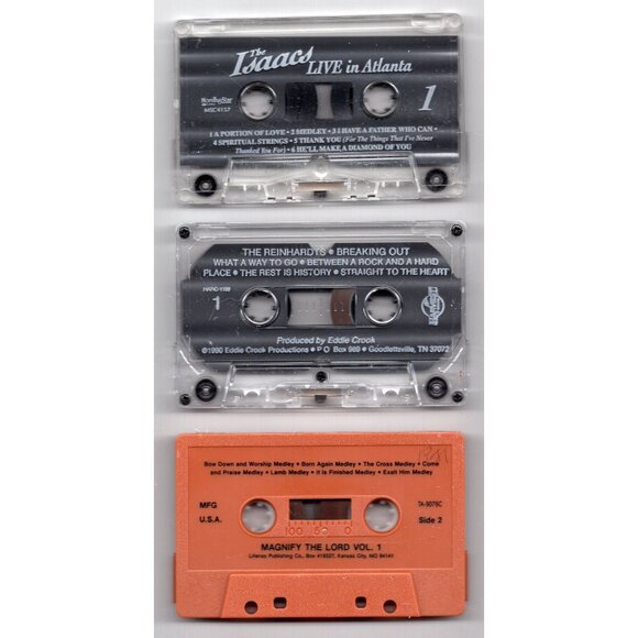 Isaacs Live In Atlanta / Reinhardts Breaking Out / Magnify The Lord Cassette Lot - Picture 3 of 3